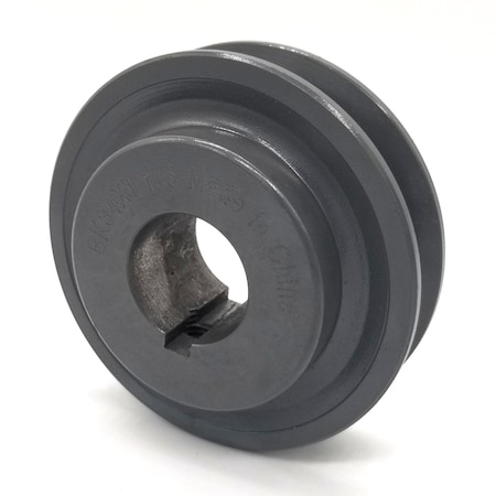 Terre Products V-Groove Drive Pulley - 3.5'' Dia. - 1 1/8'' Bore - Cast Iron 6235018